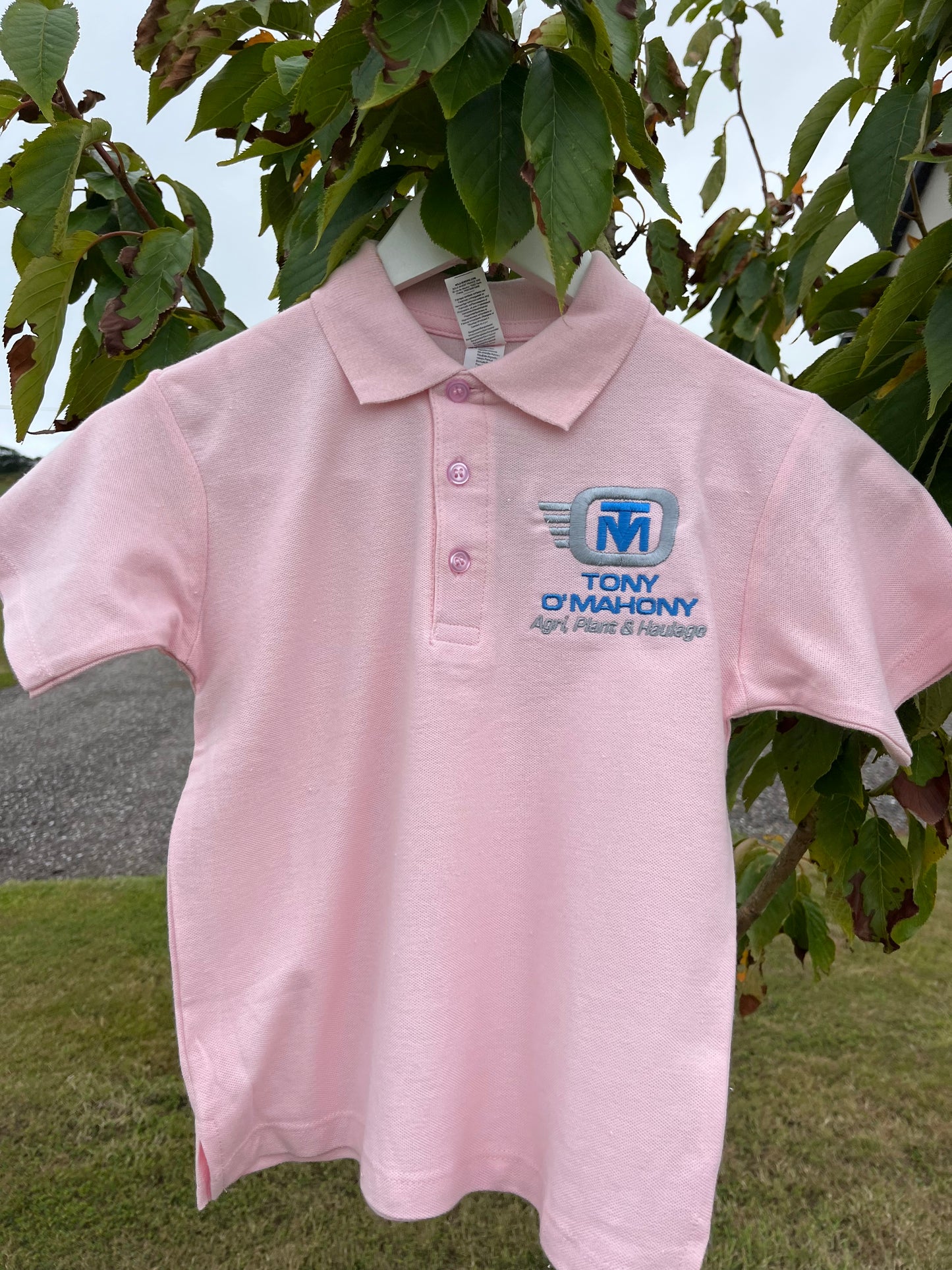 Girls Baby Pink Polo Shirt